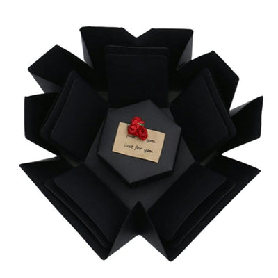 Cutie foto explozivă inimă (Explosion Box) - negru - CraftUp