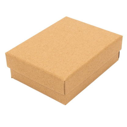 Cutie hârtie kraft pentru bijuterii cu suport negru în interior (set 10 buc) - CraftUp