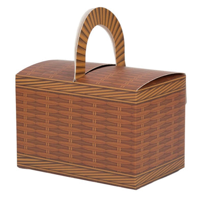 Cutie imitație cufăr cu mâner - maro (set 10 buc) - CraftUp