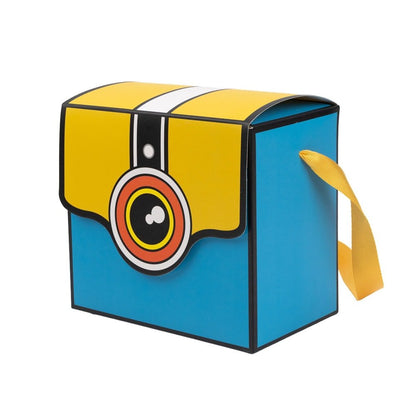 Cutie în formă de aparat foto cu mâner - bleu (set 5 buc) - CraftUp