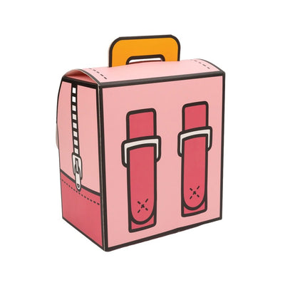 Cutie în formă de ghiozdănel cu mâner - roz (set 5 buc) - CraftUp