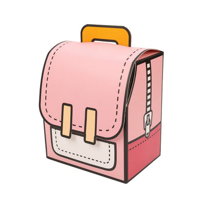 Cutie în formă de ghiozdănel cu mâner - roz (set 5 buc) - CraftUp