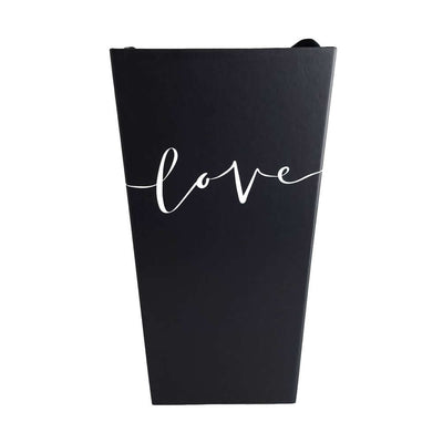 Cutie înaltă cu mâner model Love - negru - CraftUp