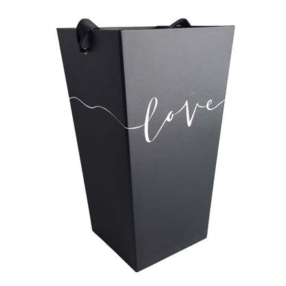 Cutie înaltă cu mâner model Love - negru - CraftUp