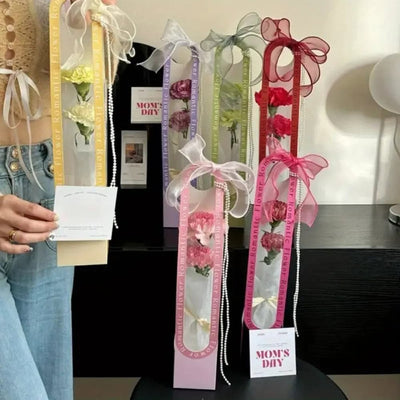 Cutie înalta pentru flori cu fereastră și mâner lung - roz (set 2 buc) - CraftUp