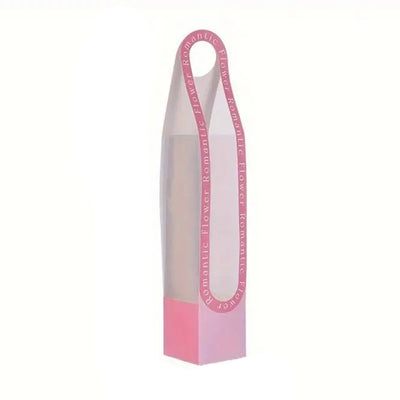 Cutie înalta pentru flori cu fereastră și mâner lung - roz (set 2 buc) - CraftUp