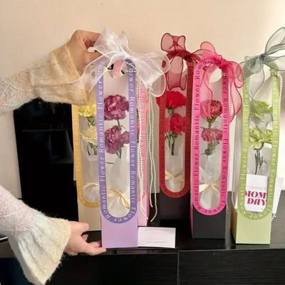 Cutie înalta pentru flori cu fereastră și mâner lung - verde (set 2 buc) - CraftUp
