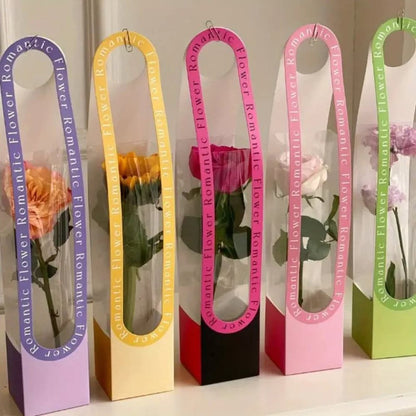 Cutie înalta pentru flori cu fereastră și mâner lung - verde (set 2 buc) - CraftUp