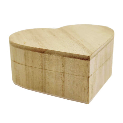 Cutie inimă din lemn medie 12x10x7cm - CraftUp