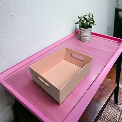 Cutie ladă cu mânere - roz - CraftUp