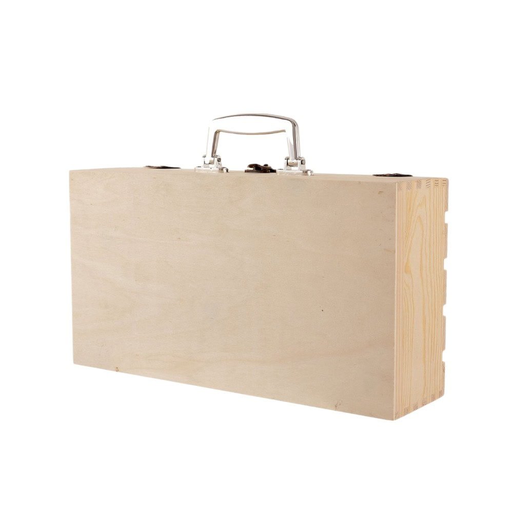 Cutie lemn tip cufăr pentru 2 sticle de vin - CraftUp