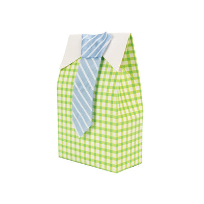 Cutie mică cu cravată - verde (set 50 buc) - CraftUp