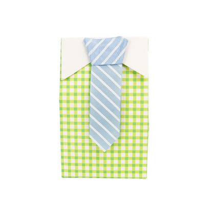 Cutie mică cu cravată - verde (set 50 buc) - CraftUp