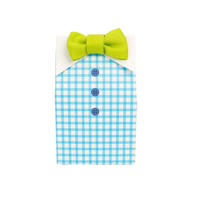 Cutie mică cu papion - albastru (set 50 buc) - CraftUp