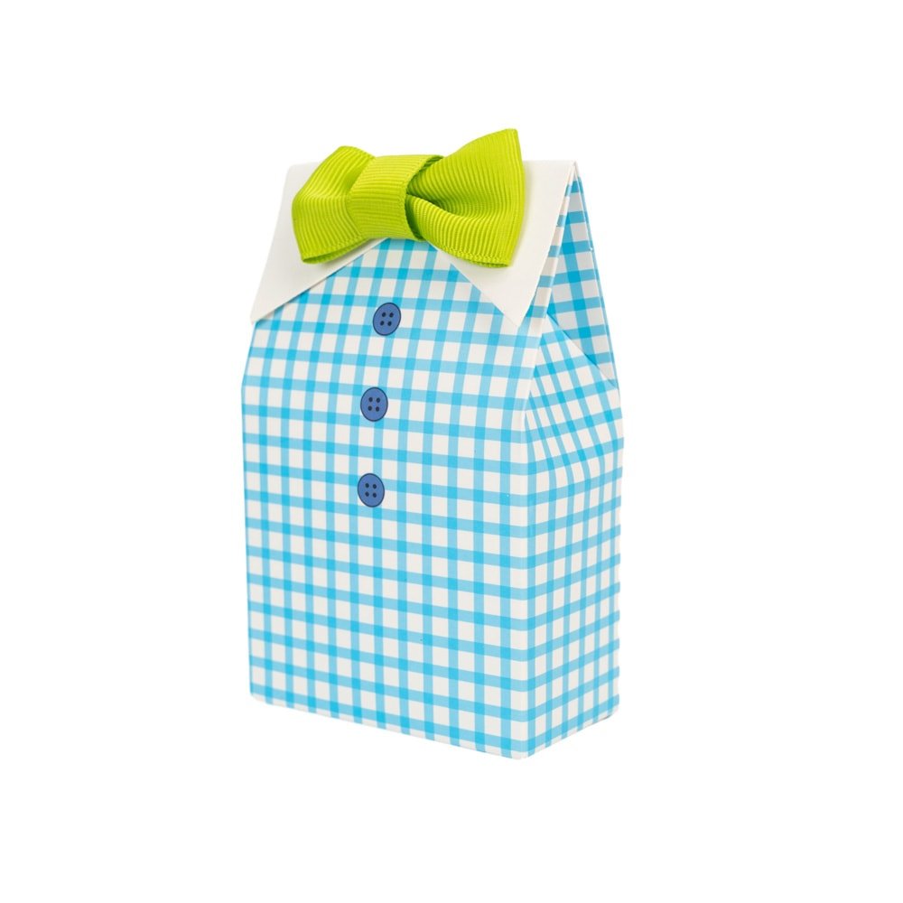 Cutie mică cu papion - albastru (set 50 buc) - CraftUp