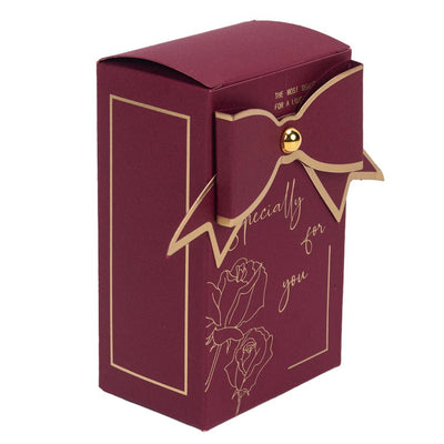 Cutie mică dreptunghiulară Specially for you cu fundă - roșu (set 50 buc) - CraftUp