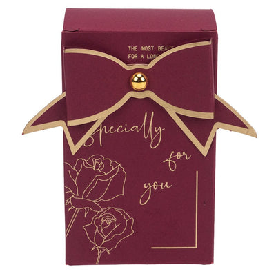 Cutie mică dreptunghiulară Specially for you cu fundă - roșu (set 50 buc) - CraftUp