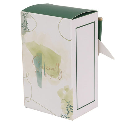 Cutie mică dreptunghiulară Specially for you cu fundă - verde (set 50 buc) - 6.5x4.5x10.5cm - CraftUp