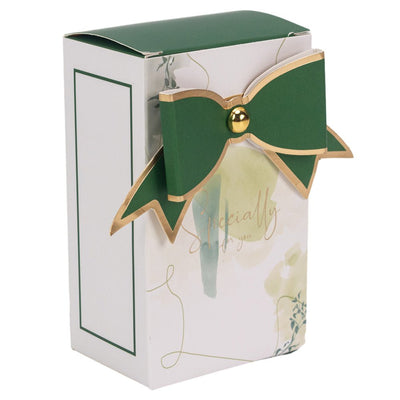 Cutie mică dreptunghiulară Specially for you cu fundă - verde (set 50 buc) - 6.5x4.5x10.5cm - CraftUp