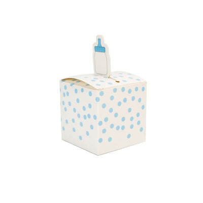 Cutie mică pătrată cu biberon - bleu (set 50 buc) - CraftUp