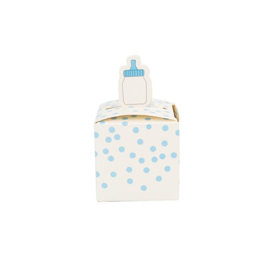 Cutie mică pătrată cu biberon - bleu (set 50 buc) - CraftUp