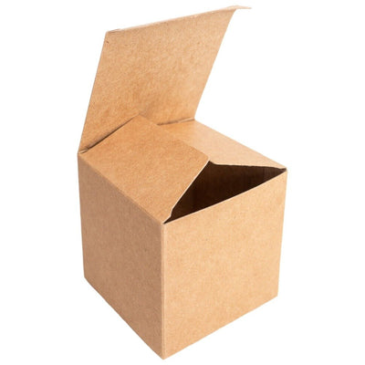 Cutie mică pătrată - kraft (set 50 buc) - CraftUp