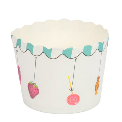 Cutie mică rotundă deschisă cu design - model 1 bomboane (set 50 buc) - CraftUp