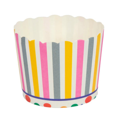 Cutie mică rotundă deschisă cu design - model 3 dungi (set 50 buc) - CraftUp