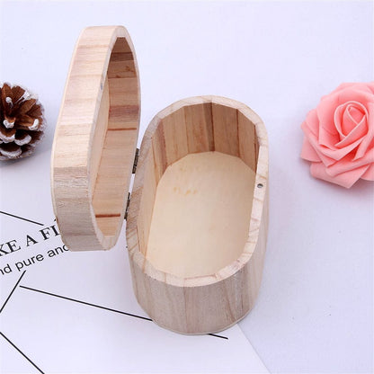 Cutie ovală din lemn medie 15x8x6cm - CraftUp