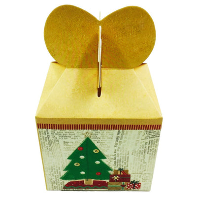 Cutie pătrată Craciun - galben - CraftUp