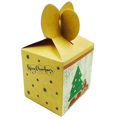 Cutie pătrată Craciun - galben - CraftUp