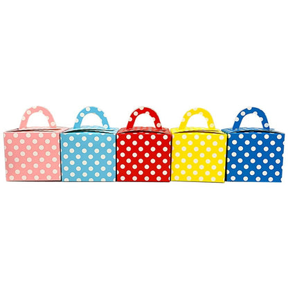 Cutie pătrată cu buline - albastru - CraftUp