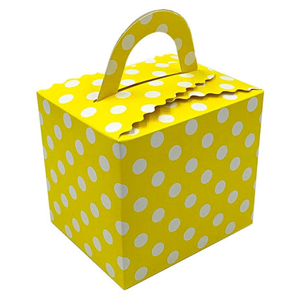 Cutie pătrată cu buline - galben - CraftUp