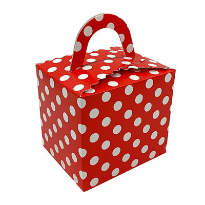 Cutie pătrată cu buline - roșu - CraftUp