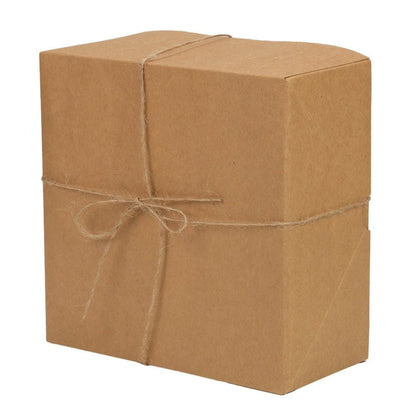 Cutie pătrată cu capac și sfoară - kraft (set 10 buc) - CraftUp