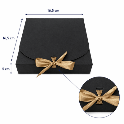 Cutie pătrată cu fundă satinată (set 12 buc) - CraftUp