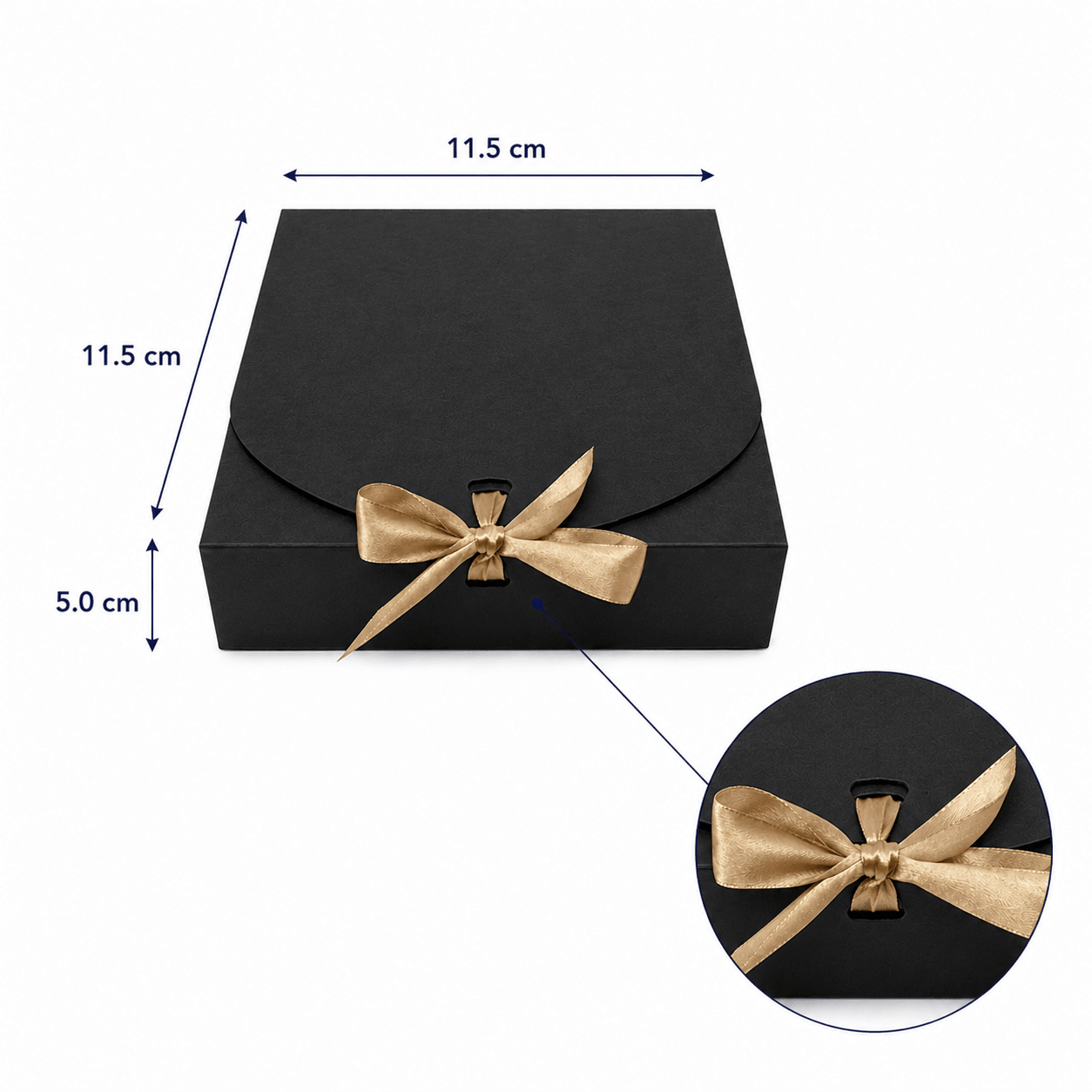Cutie pătrată cu fundă satinată (set 12 buc) - CraftUp
