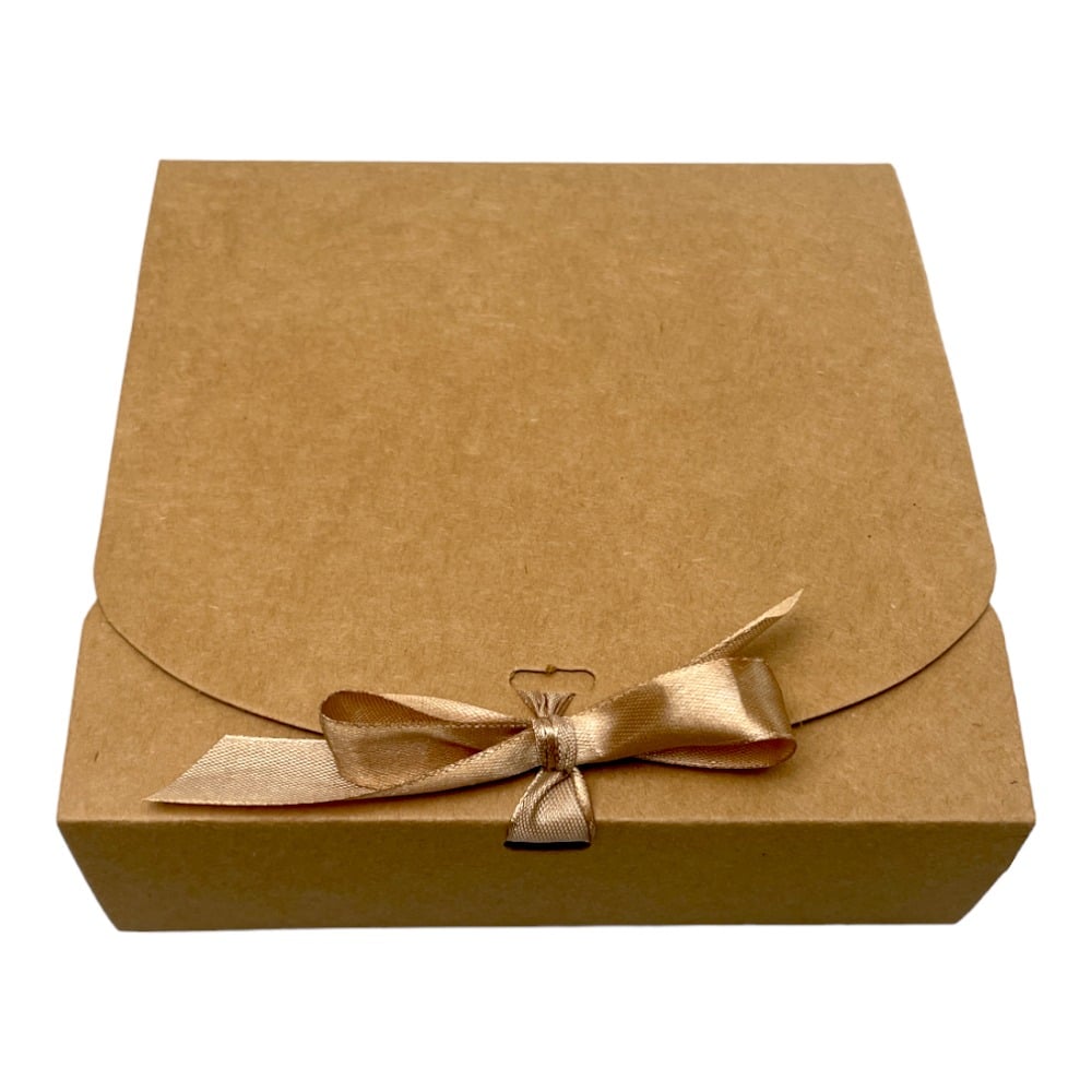 Cutie pătrată cu fundă satinată (set 12 buc) - CraftUp