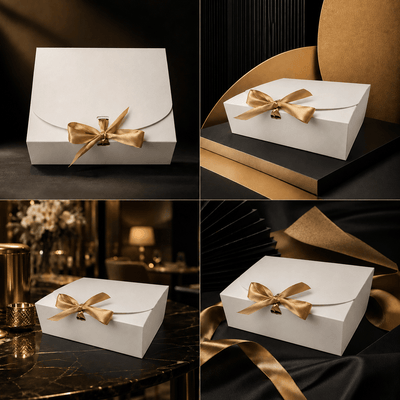 Cutie pătrată cu fundă satinată (set 12 buc) - CraftUp