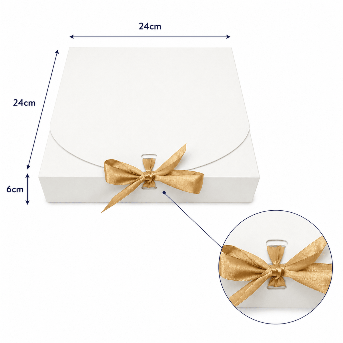 Cutie pătrată cu fundă satinată (set 12 buc) - CraftUp