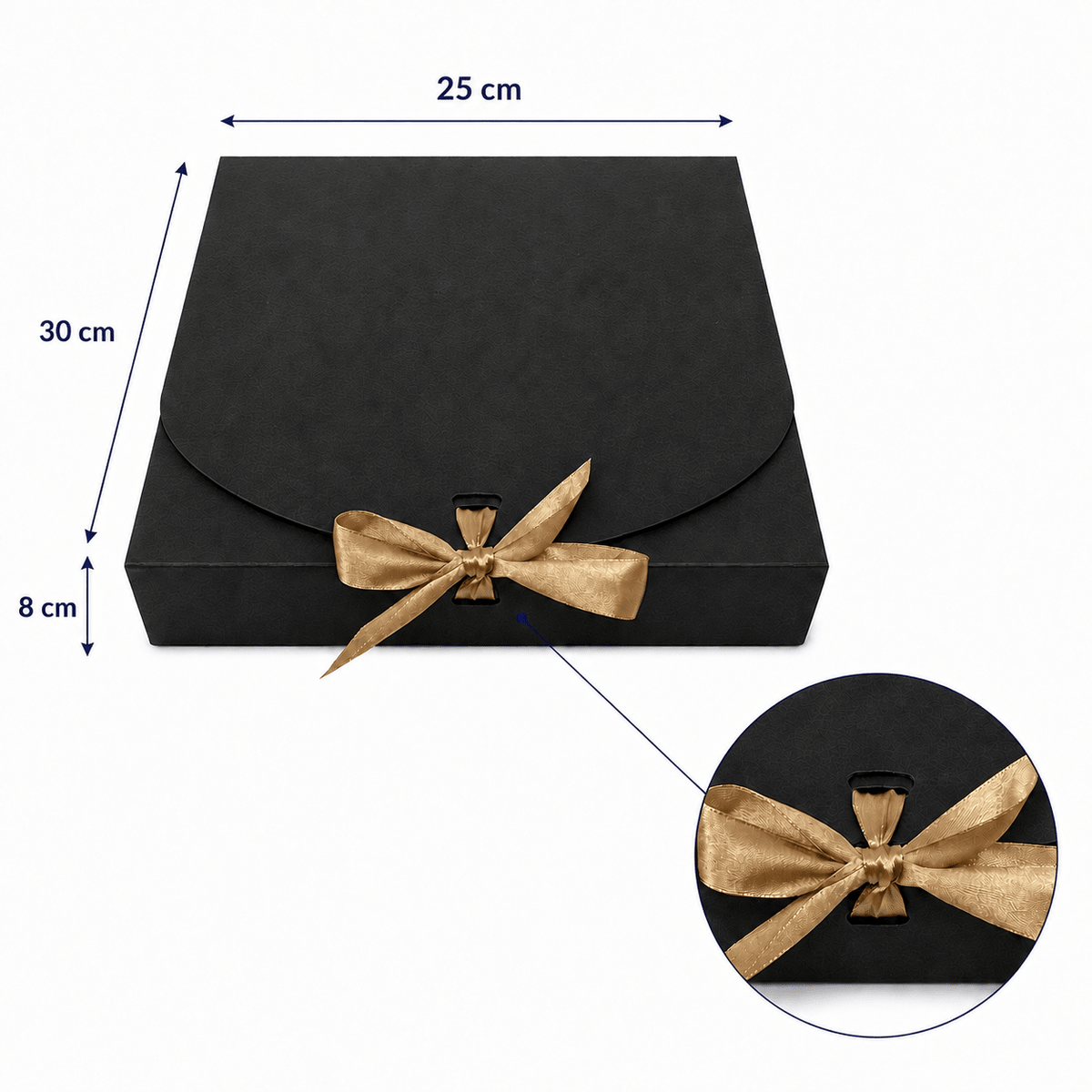 Cutie pătrată cu fundă satinată (set 12 buc) - CraftUp