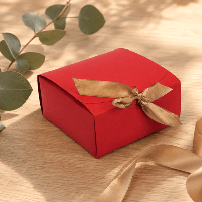 Cutie pătrată cu fundă satinată (set 12 buc) - CraftUp