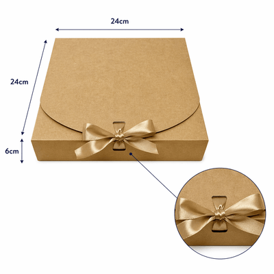 Cutie pătrată cu fundă satinată (set 12 buc) - CraftUp