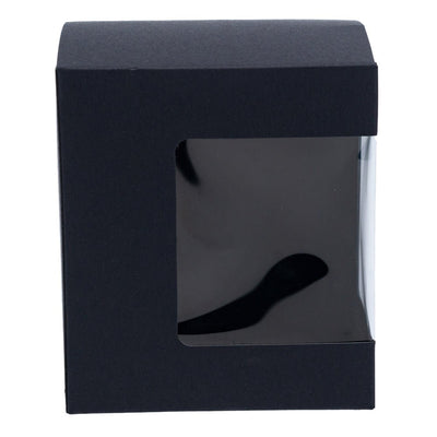 Cutie pătrată din hârtie cu fereastră pe o parte - negru (set 50 buc) 11x10.5x12.4cm - CraftUp