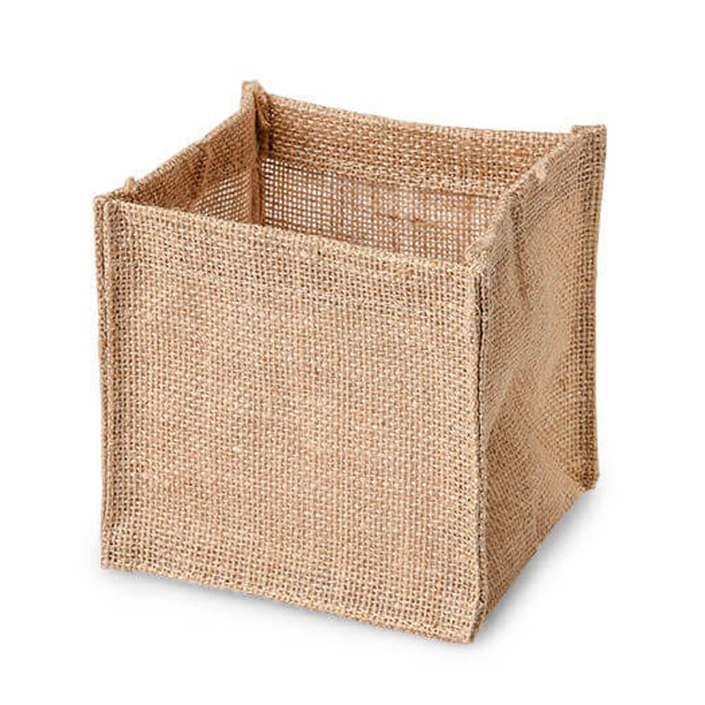 Cutie pătrată din iută 15x15x15cm - CraftUp