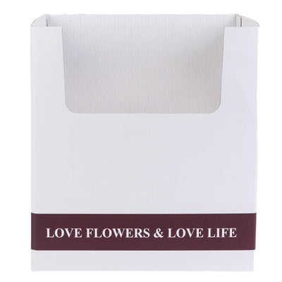 Cutie pătrată pentru ghiveci cu mâner – alb 24x24x26cm - CraftUp