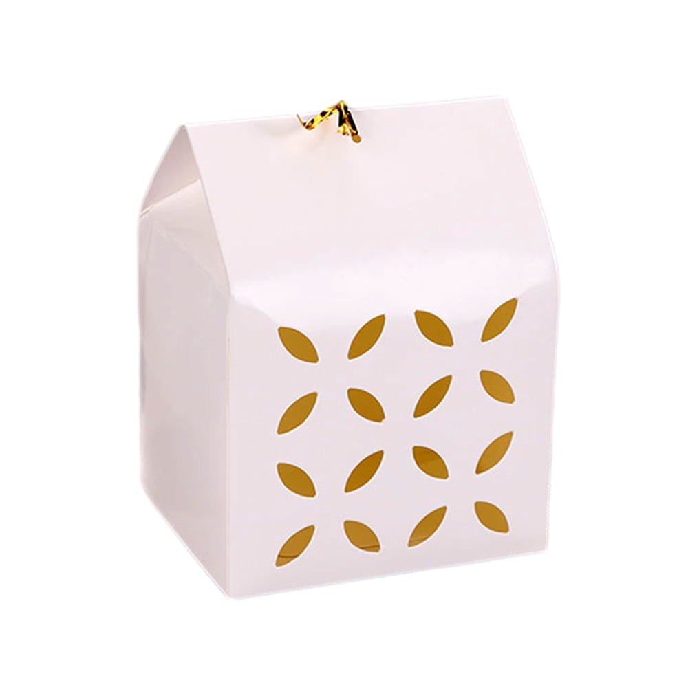 Cutie pătrată perforată - alb - CraftUp