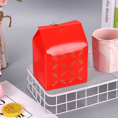 Cutie pătrată perforată - roșu - CraftUp