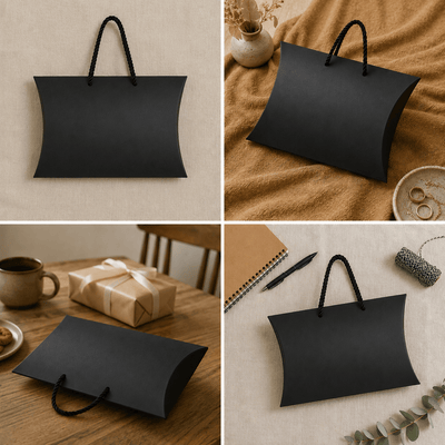 Cutie pernuță cu șnur - negru (set 10 buc) - CraftUp