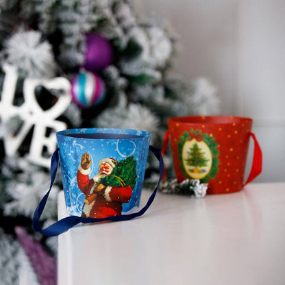 Cutie rotundă de Crăciun - model a venit Moșul - CraftUp